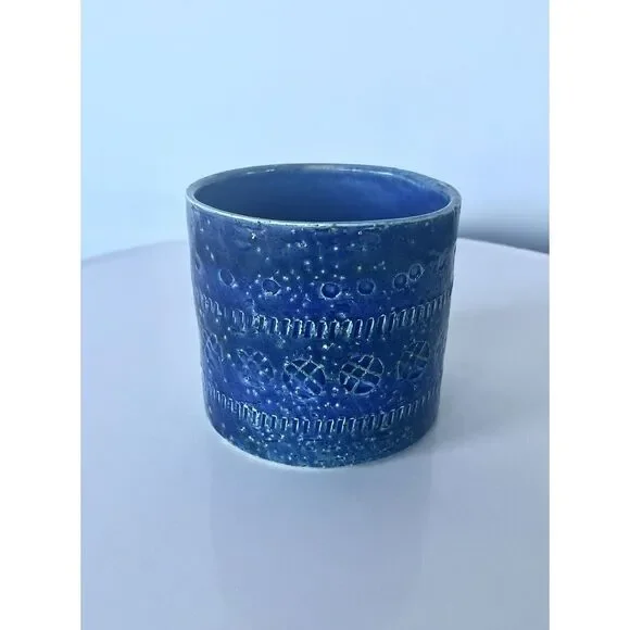 Bitossi Rimini Blue Vintage Italian Ceramic Pottery Vase - Picture 2 of 8